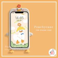 Hot Sale เคสโทรศัพท์มือถือ ซิลิโคนนิ่ม ปิดด้านหลัง ลายดอกไม้ เป็ดน่ารัก 3D สําหรับ iPhone 14 13 12 Pro Max 11 Xr Xs Max X 7 8 Plus 6