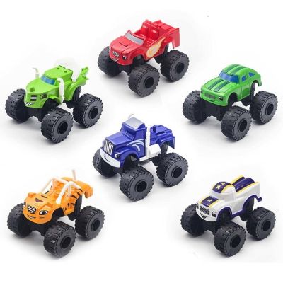 6PCS Racing Car blaze and the monster machines Miracle Crusher Truck Toys Vehicle Car Transformation Toys Best Gifts For Kids
