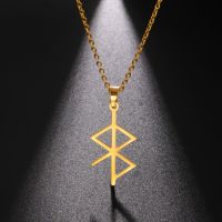 Dawapara Rune Amulet for Love and Peace Small Charms Pendant Necklace Stainless Steel Norse Viking Runes Collection