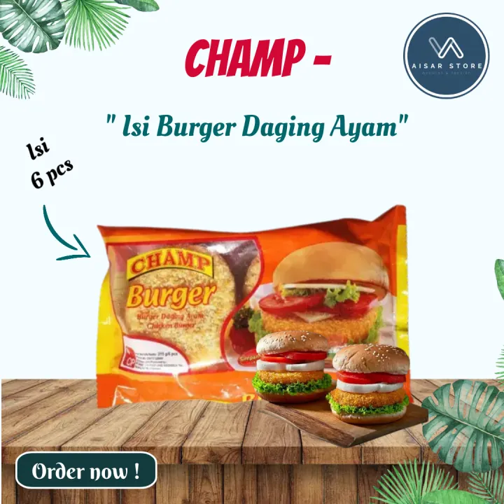 Champ Burger Ayam Gr Isi Pcs Daging Burger Champ Frozen Food Lazada Indonesia