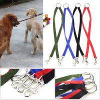 Towing Strap Double Head Dogs Leash Dog Harness Pet Towing Rope Lead Walking Leash Solid Color Convenient A Single Lead Nylon Leashes