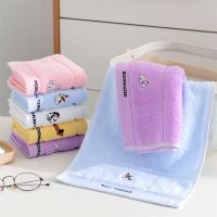 ☋ Pure Cotton Baby Towel Cartoon Embroidery Face Towel Soft Absorbent Bath Towel 25x50cm Small Square Handkerchief Infant Stuff