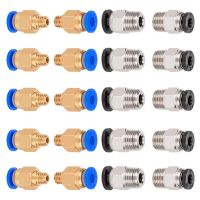 10 Pcs PC4-M6 Pneumatic Fitting and 10 Pcs PC4-M10 Pneumatic Fitting for Creality Ender 3/3 Pro/3 V2  Ender 5/5 Pro/5 Plus CR-10 Bag Accessories