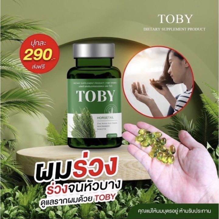 ส่งฟรี-toby-horsetail-วิตามินบำรุงเส้นผม-ผมร่วงหนักมาก-ผมบาง-ผมร่วง-หัวล้าน-ผมร่วงหลังคลอด-ขาดหลุดร่วง-แตกปลาย-ผมแห้งเสีย