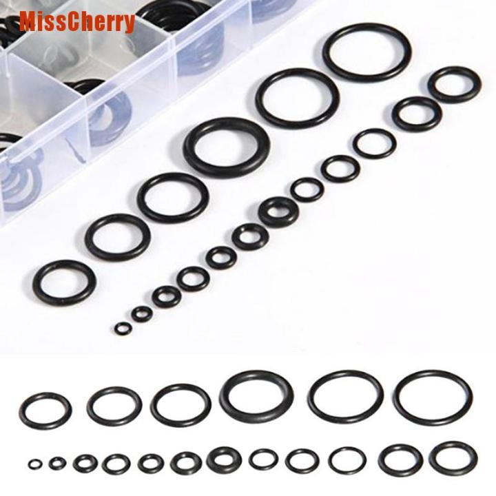 misscherry-225-pcs-black-rubber-o-ring-washer-seals-o-ring-assortment-kit-for-car