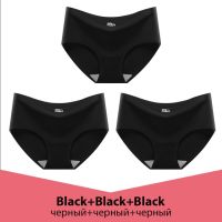 Size 4XL Women Seamless Panties Silk Mid Waist Underwear For Female Large Size Women Panties Set Underpant Linger