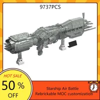 USS SULACO 9816โมเดลการต่อสู้สงครามอวกาศยานอวกาศของเล่นบล็อกตัวต่อสถาปัตยกรรมการศึกษา DIY ของขวัญของเล่นชิ้นส่วนแบบจำลอง