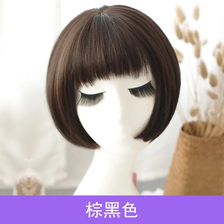 Women's Dog-Gnawed Bangs Wig Short HairboboHead Trimming Face Fluffy Natural Realistic Korean Style Black Student Short Straight Hair | Lazada PH Women's Dog-Gnawed Bangs Wig Short HairboboHead Trimming Face Fluffy Natural Realistic Korean Style Black Student Short Straight Hair | Lazada PH
