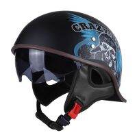 Casco Moto สกู๊ตเตอร์มอเตอร์ไซค์แบบครึ่งหน้า,มอเตอร์ไซค์เรโทรวินเทจนักขี่จักรยานแคชโมโต