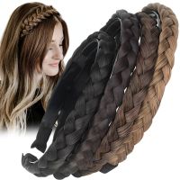 วิกผม Twist Headbands สำหรับผู้หญิงกว้าง Fishbone ids Hairbands Handmade R Head Hoop ผมจัดแต่งทรงผม Headwear อุปกรณ์เสริมผม