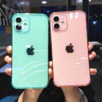 Ottwn [Fast]โทรศัพท์แข็งสำหรับ iPhone 11 Pro Max 12 X XR XS 7 8 Plus SE 2020สีลูกอมซิลิโคนนุ่มใสฝาหลัง TPU