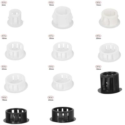 50 Plastic Hole Plugs Snap in Locking Hole Tube Caps Flush Type Furniture Fencing Post Pipe Insert Stoppers Cabinet Holes Covers