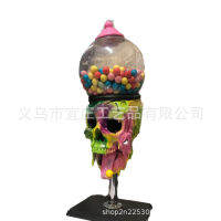 [In stock]Bubble Gum Machine สถานีอิสระงานฝีมือเรซินฟองโครงกระดูกเครื่อง ฮาโลวีนเครื่องประดับตาราง