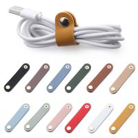 1Pc Leather Cable Winder Earphone Cord Organizer Charger Cable Protector Clips Cord Holder Cable Management Winder Tie