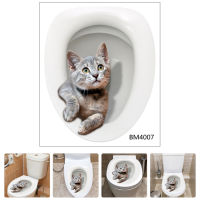 VORCOOL 3D Cat Toilet Seat er สติ๊กเกอร์ห้องน้ำแบบถอดได้ Self Adhesive Toilet Decal