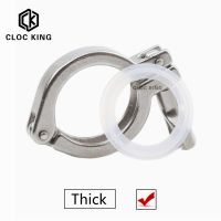 ▫✒ 1.5 2 2.5 3 4 Heavy Duty Clamp SS304 Stainless Steel single Pin Clamp with Silicone gaskeT tri Clover Fitting Thick