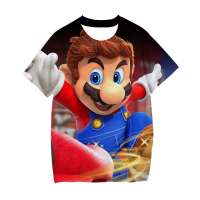 3D Printed Summer BoyGirl Super Mario Cartoon T-shirts For Kids Short-sleeved T-shirts For Boys Girls Casual Wear