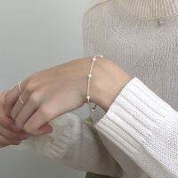 Winterwinter Jewelry Silver925 : เครื่องประดับเงินแท้ เงินแท้925 สร้อยข้อมือประดับมุก เกาหลีมากๆ ใส่ได้ทุกวันเข้ากับทุกลุค