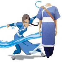 AvatarThe Last Airbender Cos Katara คอสเพลย์ฮาโลวีนเครื่องแต่งกายเวทีเล่นเครื่องแต่งกาย