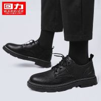 【Ready】? Pull back mens shoes autumn new breathable mens business formal wear casual leather shoes black British sports all-match trendy shoes