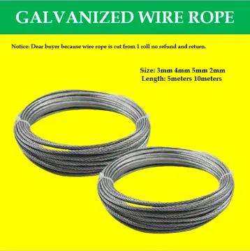 1mm 2mm 3mm 4mm 5mm 6mm 8mm 10mm GALVANISED STEEL WIRE ROPE LIFTING METAL  CABLE