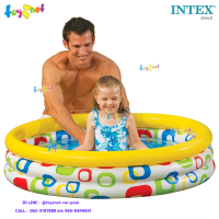 Intex ส่งฟรี สระเป่าลมไวด์จีโอเม็ททรี่ 45 นิ้ว (1.14x0.25 ซม.) ลายสี่เหลี่ยม รุ่น 59419