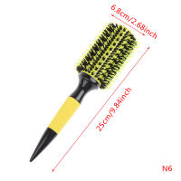 Kupanny 6 Sizes Salon Wood Handle Boar Bristles Round Brush Hairdressing Hair Comb Brush