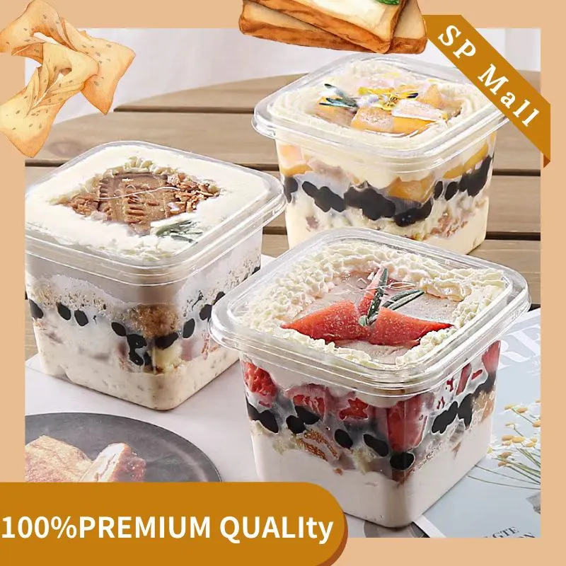 50 PCS Clear Plastic To Go Containers Disposable Take out Food