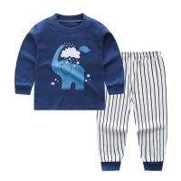 Children Pajamas Baby Clothing Set Kids Cartoon Dinosaur Sleepwear Autumn Cotton Nightwear Boys Animal Pyjamas Pijamas Set