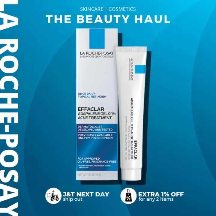 La RochePosay Effaclar Adapalene Gel 0.1 Retinoid Acne Treatment (45g) Lazada PH