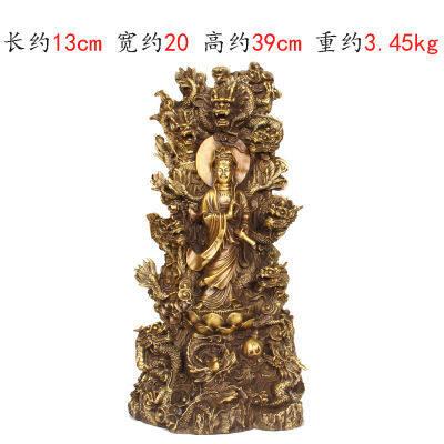 On Sale ทองแดงบริสุทธิ์เกาลูน Guanyin Pudu Guanyin ทั้งหมด Living Beings Bronze Crafts Bronzeware พระพุทธรูปทิเบต