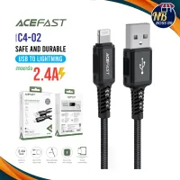 ACEFAST รุ่น C4-02 สายชาร์จ ไอพี ชาร์จเร็ว 2.4A Max ยาว 1.8เมตร Charging Data Cable C4-02 USB-A to iP NBboss89