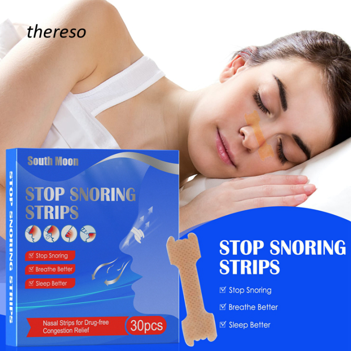 30Pcs Anti Snoring Strips Ventilation Nose Patch Breathing Nose