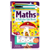Math math English original picture book a pull the tab book with a brush can be rewritten repeatedly. Childrens Enlightenment paperboard math learning is fun and teaching