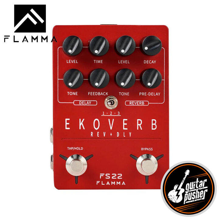 Flamma FS22 Ekoverb Guitar Stereo Dual Reverb Delay Effect Pedal