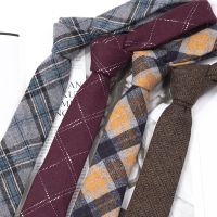 【cw】 Mens Ties Classic Wool Tie for Men Fashion Gifts Necktie Striped Narrow Collar Cashmere Accessories