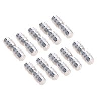 10 Pcs Glass Clamp Shelf Holder Polished Chrome Double Side Glass Clip Shelf Support Brackets Iron 11 x 43mm