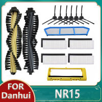 For Danhui NR15 Robot CleanerDanhui NR15 Robot Vacuum Cleaner Replacement Spare Parts Main Brush Side Brush Hepa Filter Mop Cloth Rag