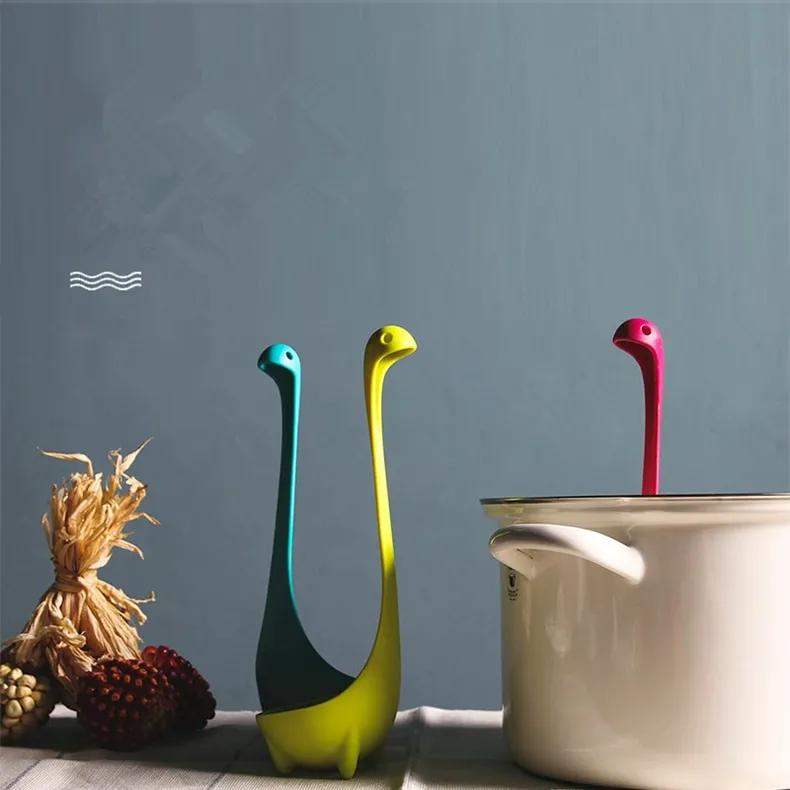 Creative Long Handle Nessie Soup Ladle Loch Ness Monster Upright