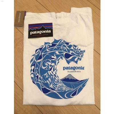 Patagonia/Patagonia เสื้อยืดผ้าฝ้ายลำลองสำหรับคู่รัก,เสื้อผ้าฝ้ายแขนสั้นแบบหลวมแขนสั้นสำหรับผู้ชายและผู้หญิง