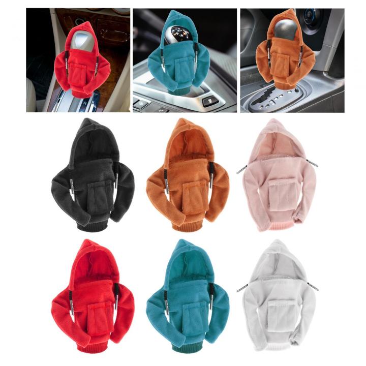 DT】 hot Automotive Gear Shift Knob Cover Funny Hoodie Sweatshirt Cool  Universal Shifter Knob Hoodie Cover Shifter Protector