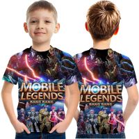 Childrens Fashion T-shirt MOBILE LEGENDS Game Party Short-sleeved Round Neck Childrens Shirt 3-13 Years Old Summer Clothing Top