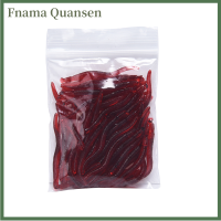 Fnama 50pcs จำลอง earthworm worms 35mm เหยื่อตกปลาเทียม Tackle เหยื่ออ่อน