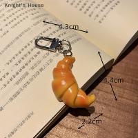 Knights House การจำลองรูปอาหารของเล่นพวงกุญแจห่วงโซ่ของขวัญสำหรับเด็กนักเรียนเด็กแพคเกจครัวซองต์สร้างสรรค์ส่วนบุคคล