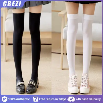 Shop 1 Pairs Fashion Cotton Over Knee Long Socks with great discounts and  prices online - Jan 2024