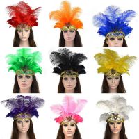 New Peacock Kids Adults Hair Band Halloween Carnival Feather Headdress Hair Accessories