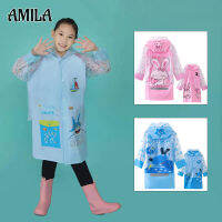 AMILA เสื้อกันฝนสำหรับเด็กปีกเป่าลมเสื้อกันฝน PVC กระเป๋าลายไดโนเสาร์แปรรูปเด็ก