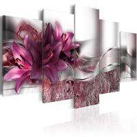 2019 No Frame Fashion Wall Art Canvas Painting 5 Pieces Abstract Lines of Magnolia Flowers Modern Home Decoration