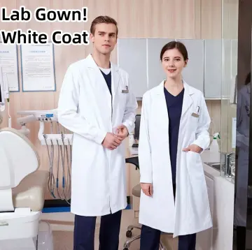Newly White Lab Coat Doctor Hospital Scientist School Fancy Dress Costume  for Students Adults White XXXL | PGMall