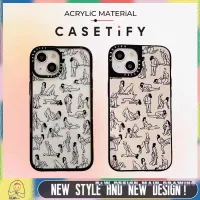 Casetify เคสโทรศัพท์อะคริลิคใส กันกระแทก ปิดด้านหลัง ลายเส้นศิลปะ แฟชั่น สําหรับ iPhone14 13 12 11 Pro Max